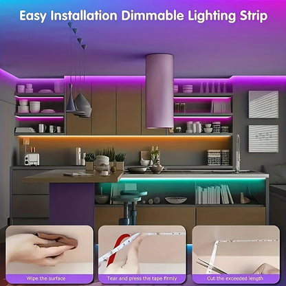 LED Strip Lights with 44-Key Remote – RGB Light Tape for Room, Home & Party Decor