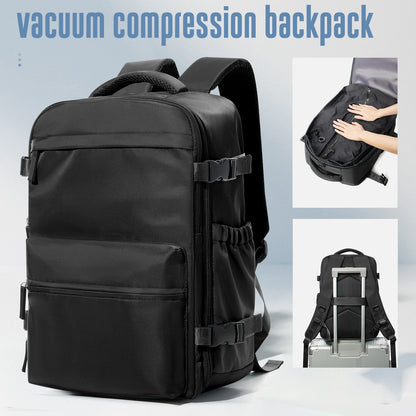 Vacuum Backpack Travel Bag – Large Capacity Expandable Business & School Laptop Backpack for Men & Women