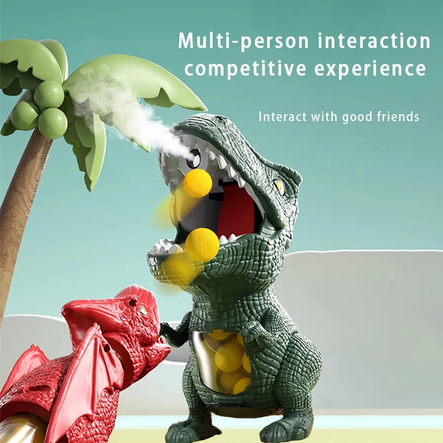 Dinosaur Shooting Tyrannosaurus Rex Toy – Soft Bullet Gun with Balls | Interactive Puzzle Toy for Kids & Parents