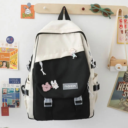 Nylon Book Bag – Multifunctional Waterproof Large Capacity Backpack for Boys & Girls