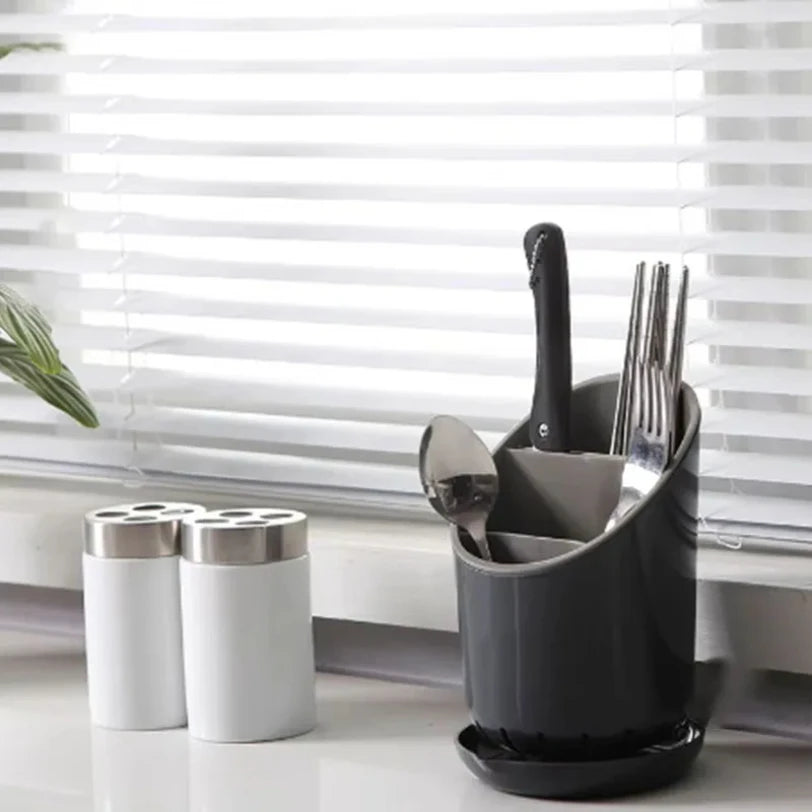 Cutlery Storage Holder – Plastic Drainer & Tableware Drying Rack