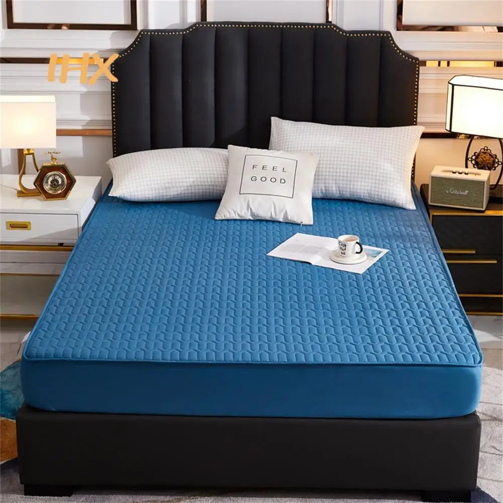Waterproof Thicken Mattress Pad Protector | Skin-Friendly Durable Fitted Sheet Bed Cover | Latex Mat Cover 150x200 / 160x200 / 180x200