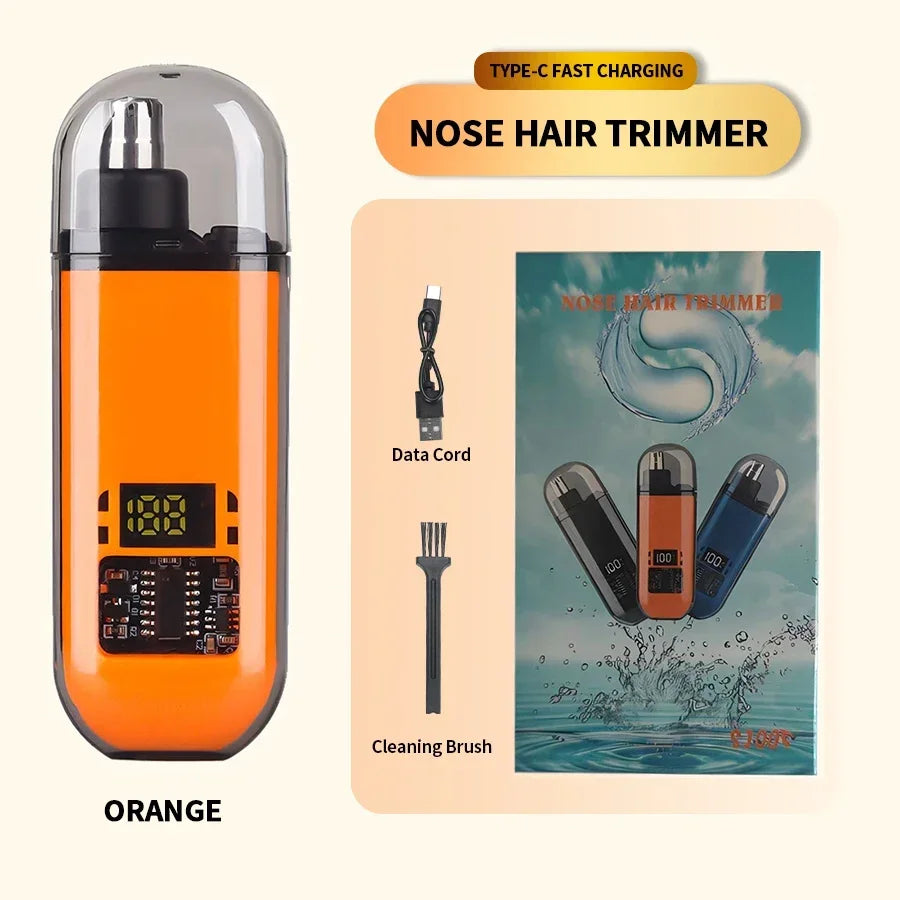 Electric Ear & Nose Hair Trimmer – Portable Painless Groomer for Men