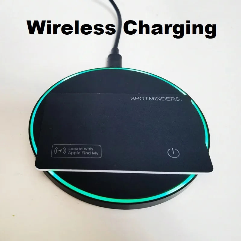 Wireless Charging GPS Tracker | Ultra-Slim Anti-Loss Device Compatible with Apple Find My & AirTag