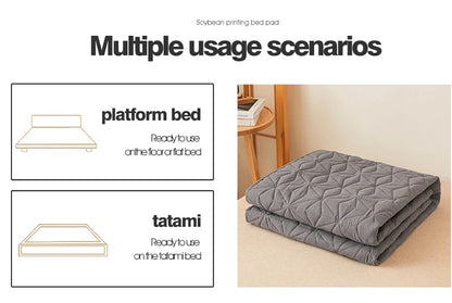 Waterproof Mattress Topper | Quilted Protector Pad | Elastic Band Fitted Bedspread | Winter Mattress Cover for Single & Double Beds (140/160 cm)