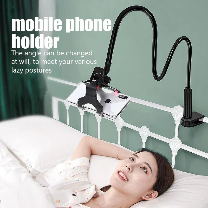 Universal Mobile Phone Holder – Flexible Lazy Adjustable Cell Phone Clip Stand for Bed, Desk & Home