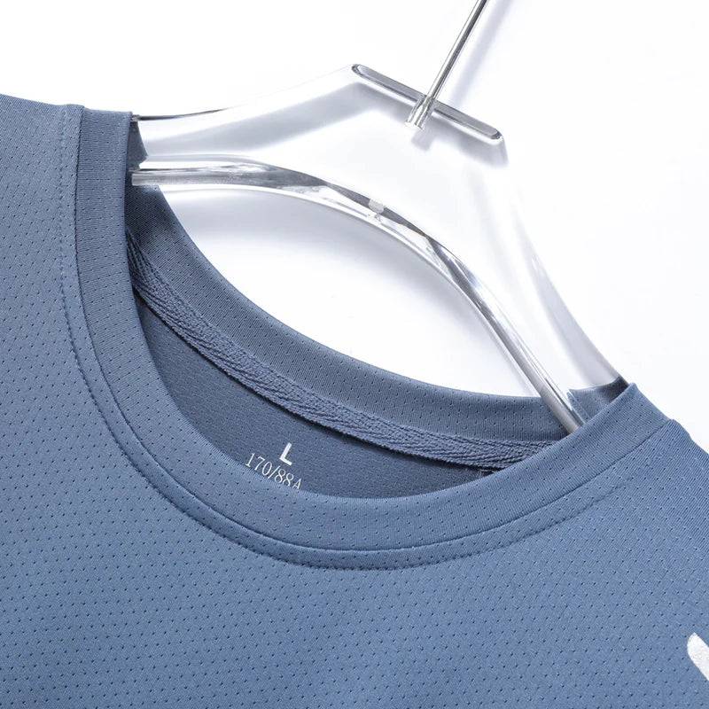 CHRLCK Men’s Quick-Dry Running T-Shirt – Breathable Outdoor Sports Short Sleeve Tee for Summer