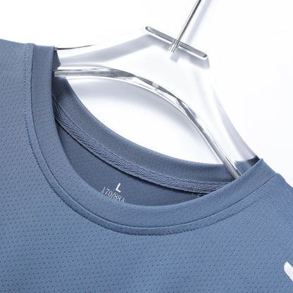 CHRLCK Men’s Quick-Dry Running T-Shirt – Breathable Outdoor Sports Short Sleeve Tee for Summer