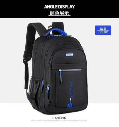 Men’s Oxford Business Backpack – Waterproof Laptop Bag, Leisure Travel & High School Student Bag