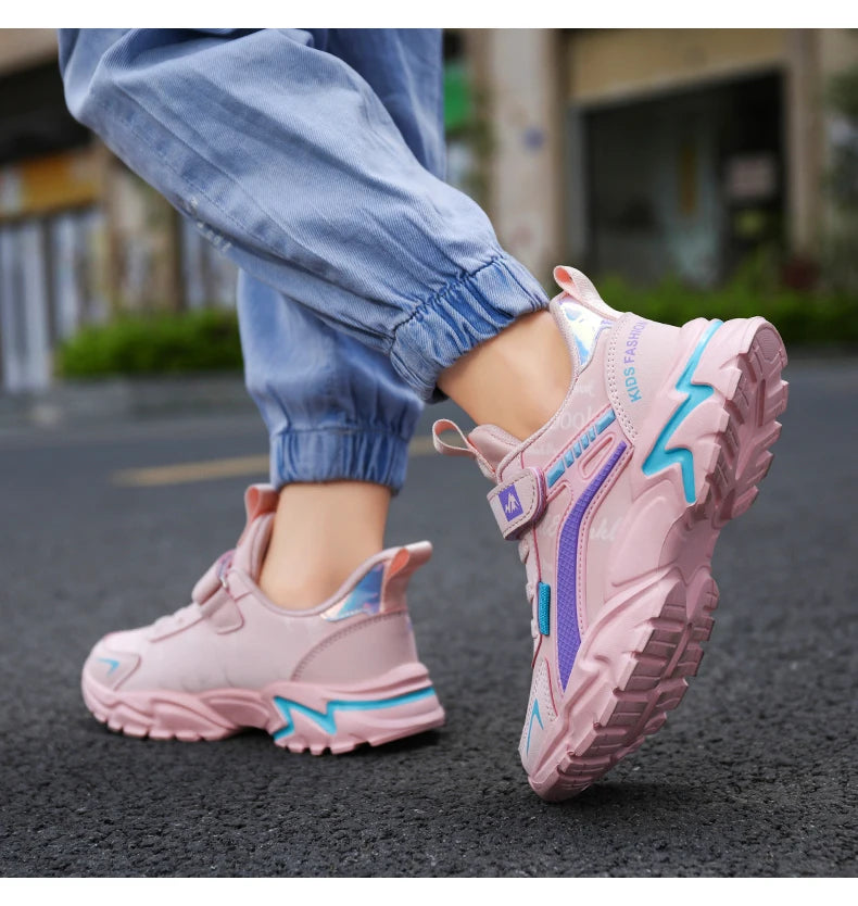 Kids Girls Running Shoes – Breathable, Non-Slip Sneakers for School, Sports & Outdoor Activities