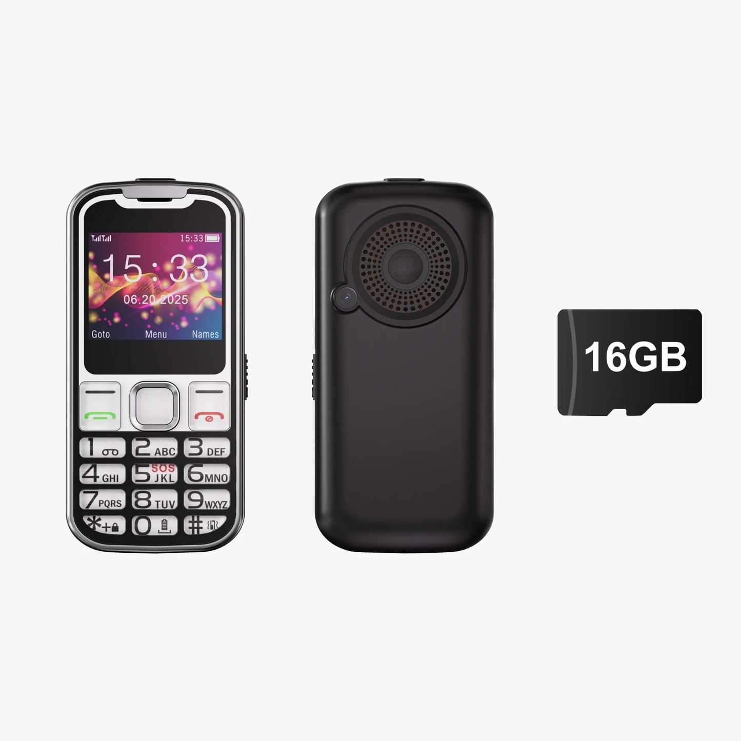 Dual SIM GSM Button Mobile Phone – 2G Standby, Speed Dial, Call Recording, Flashlight, FM Radio, Vibration