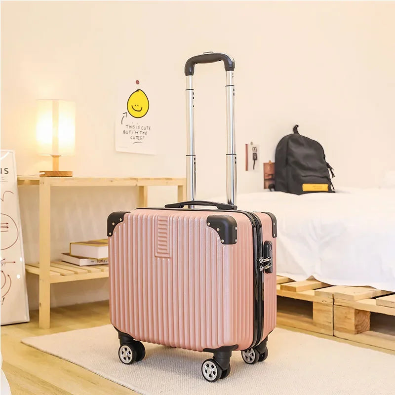 Travel Boarding Suitcase – Japanese-Style Retro Lightweight Trolley Case with Password Lock, Student Carry-On Luggage