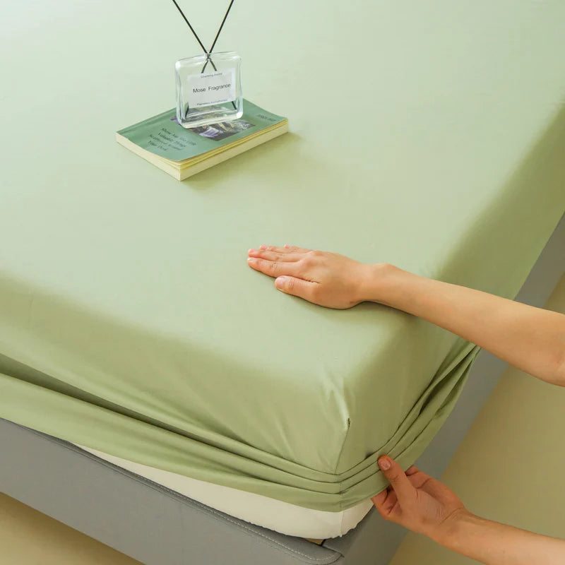 Waterproof Fitted Bed Sheet | 360° Elastic Band Mattress Protector | Single, Double, Queen & King
