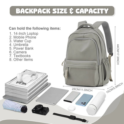 Laptop Backpack for Women – Anti-Theft Work Backpack, School Bag, Nurse Backpack, Bookbag for Teen Girls & Boys (Fits 14-Inch Laptop)