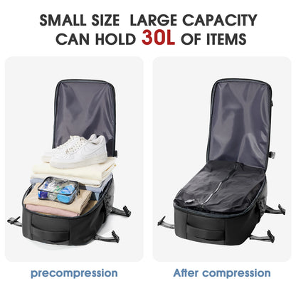 Vacuum Backpack Travel Bag – Large Capacity Expandable Business & School Laptop Backpack for Men & Women