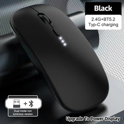 Portable Wireless Mouse Bluetooth 2.4GHz Dual Mode | Silent Ergonomic Mouse for Laptop, PC & MacBook