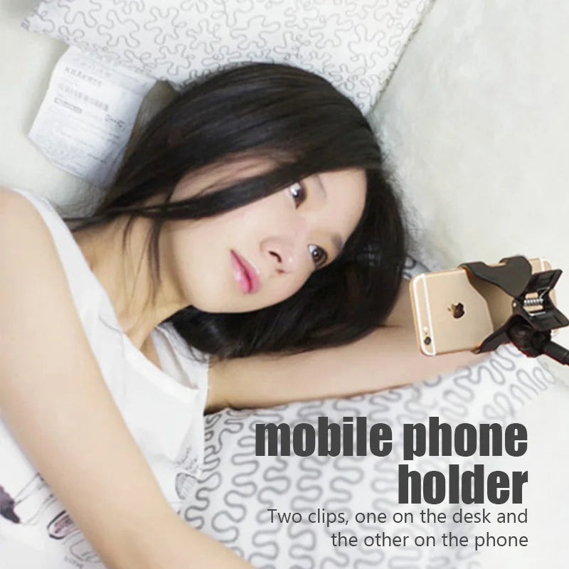 Universal Mobile Phone Holder – Flexible Lazy Adjustable Cell Phone Clip Stand for Bed, Desk & Home