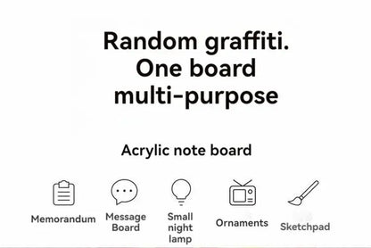 Personalized LED Message Board – Erasable Acrylic Night Light for Kids & Gifts