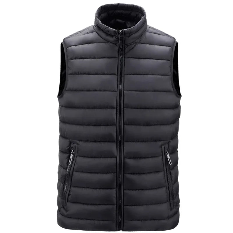 Men’s Ultra-Light Down Waistcoat – Oversized Waterproof Slim Fit Sleeveless Vest with White Duck Down