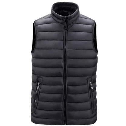 Men’s Ultra-Light Down Waistcoat – Oversized Waterproof Slim Fit Sleeveless Vest with White Duck Down