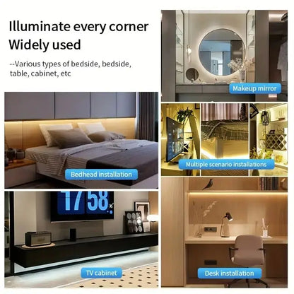 LED COB Light Strip with Touch Dimmer – USB Flexible Indoor Lighting for Room & Decor
