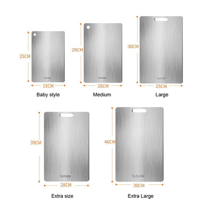 316 Stainless Steel Chopping Board – Double-Sided Cutting & Kneading Board