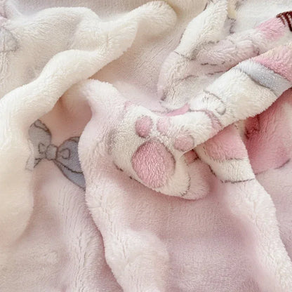 Fluffy Plush Cartoon Fleece Bed Sheet | Double Bed | Winter Warm