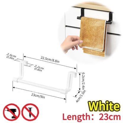 Stainless Steel Door Back Towel Rack – Multi-Purpose Kitchen & Home Holder