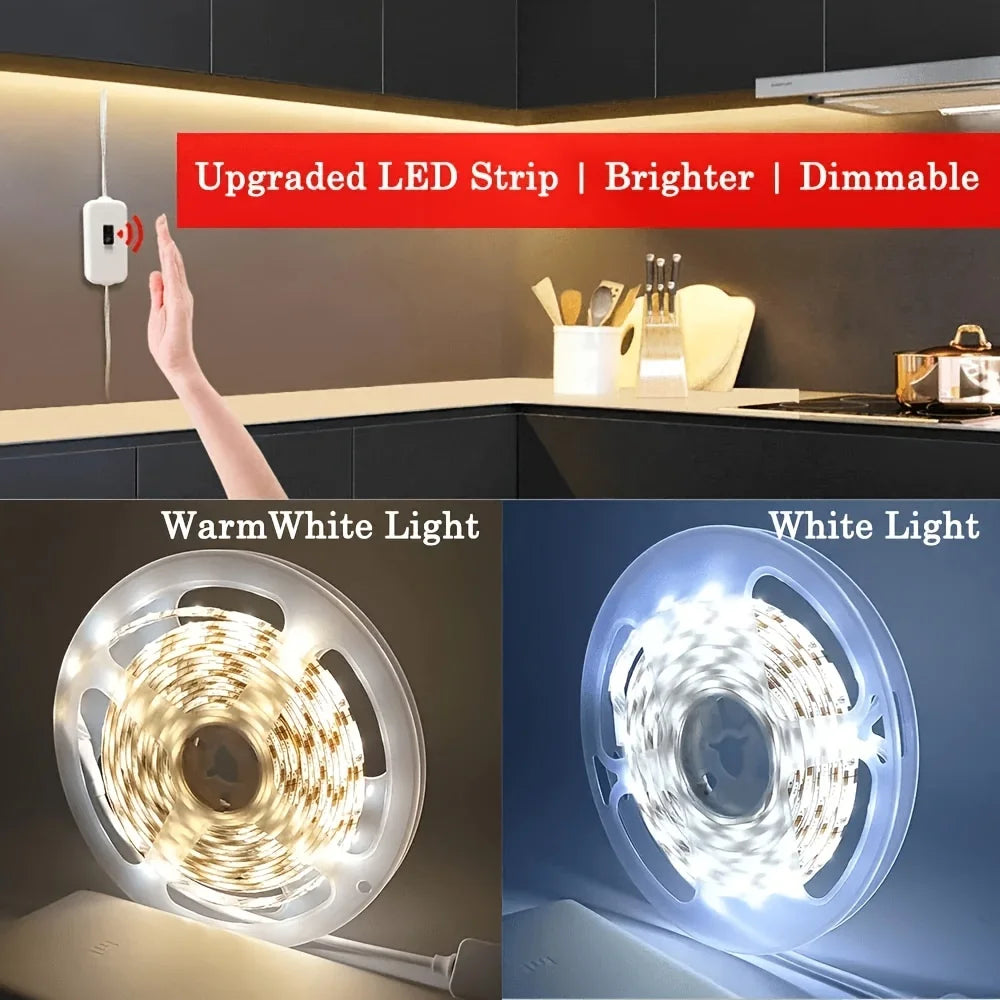LED Strip Light with Motion Sensor – USB Powered Dimmable Lighting