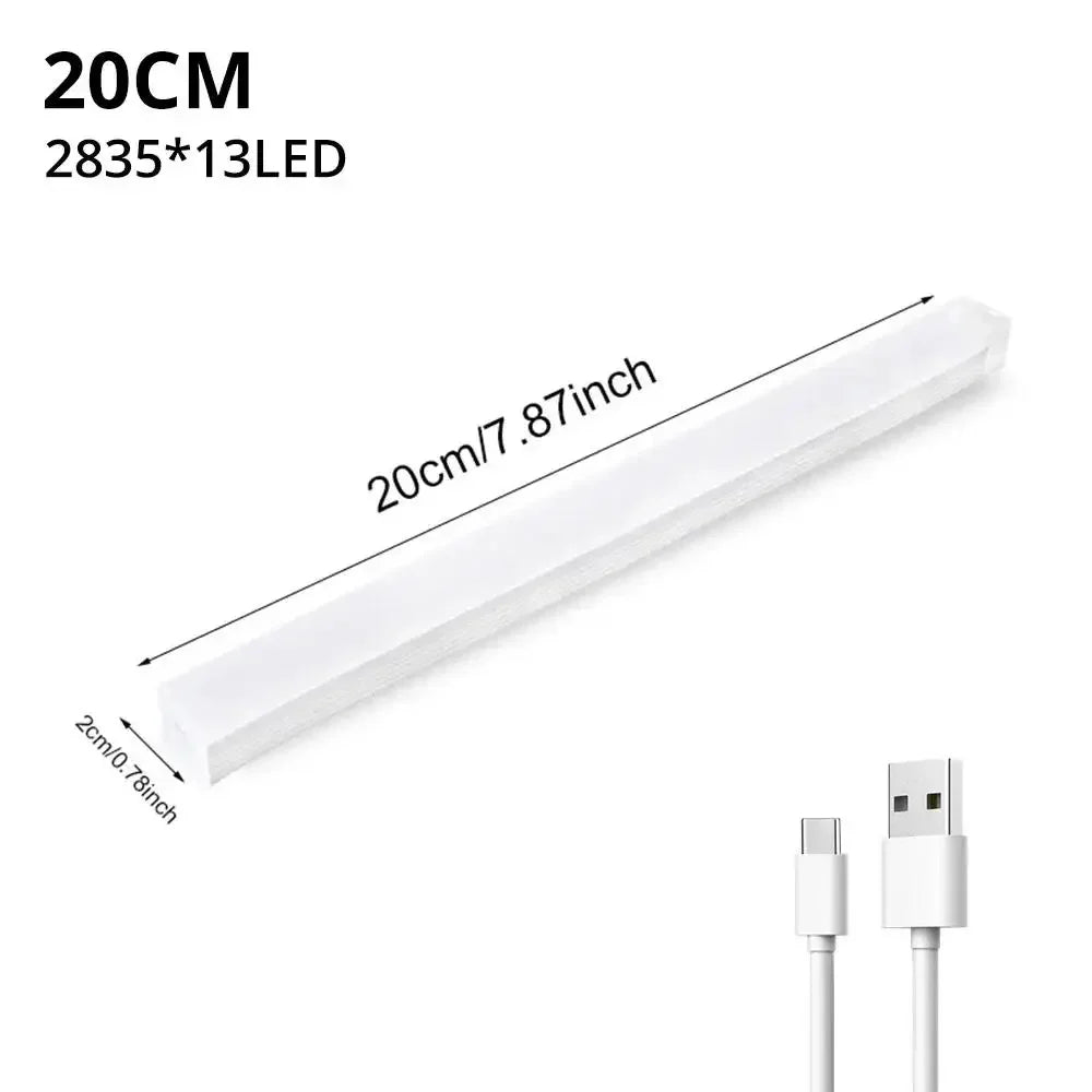 Wireless LED Motion Sensor Night Light – USB Rechargeable Magnetic Lamp for Wardrobe, Closet, Kitchen & Aisle