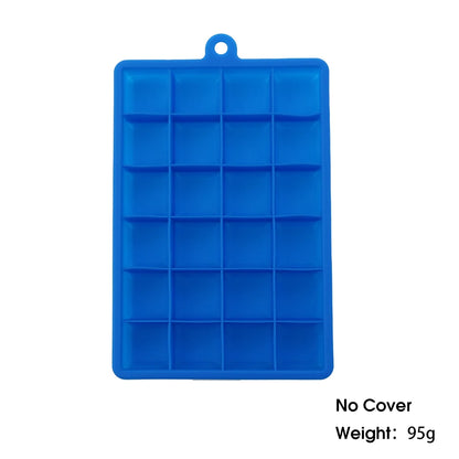 24-Hole Silicone Ice Tray – Square Mold for Ice, Food Puree & Cocktails