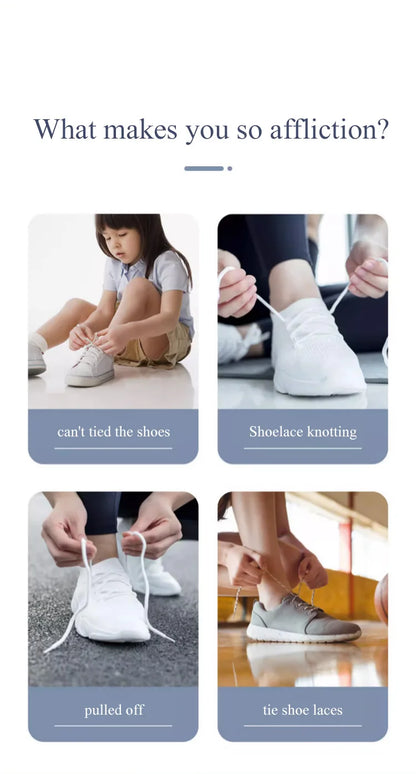 8mm No-Tie Elastic Shoe Laces – Press Lock Flat Shoelaces for Kids & Adults