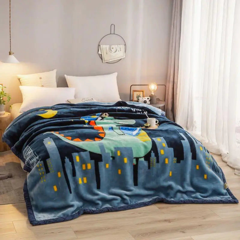 Ultra Soft Rose Throw Blanket – Cozy Heavy Microfiber Fleece for Bed, Sofa & Dormitory
