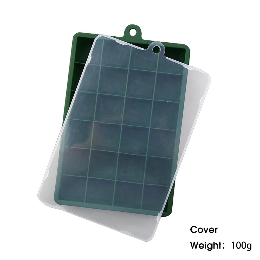 24-Hole Silicone Ice Tray – Square Mold for Ice, Food Puree & Cocktails