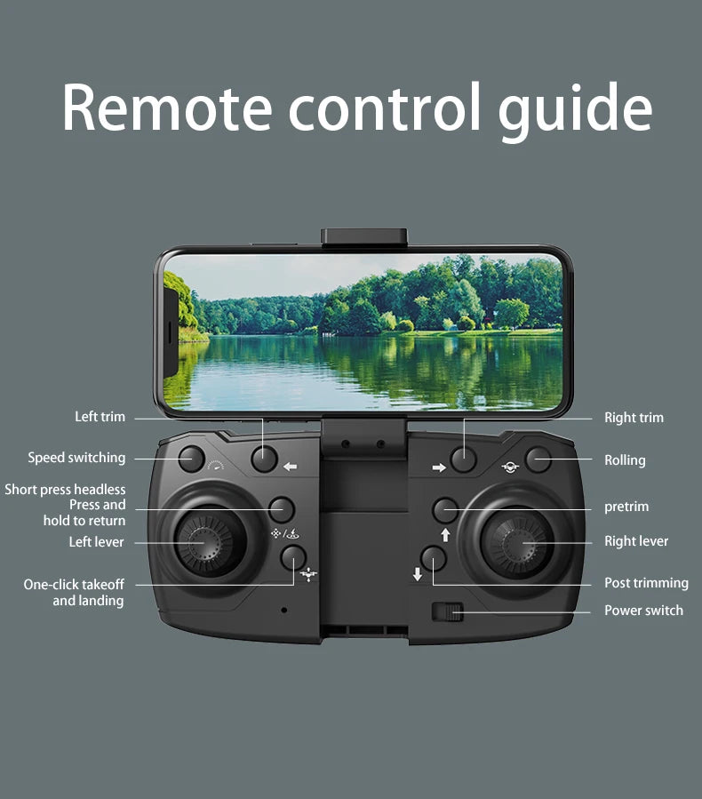H4 Remote Control Drone 4K HD Dual Camera – WiFi FPV Foldable Quadcopter with One-Key Return | Kids Gift Toy