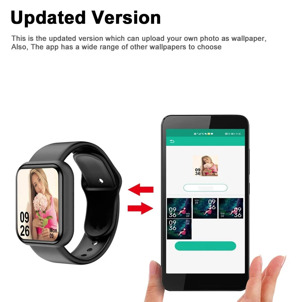 Smart Watch 2025 – Bluetooth Sports Fitness Tracker with Music Control, Sleep & Step Monitor for Men & Women