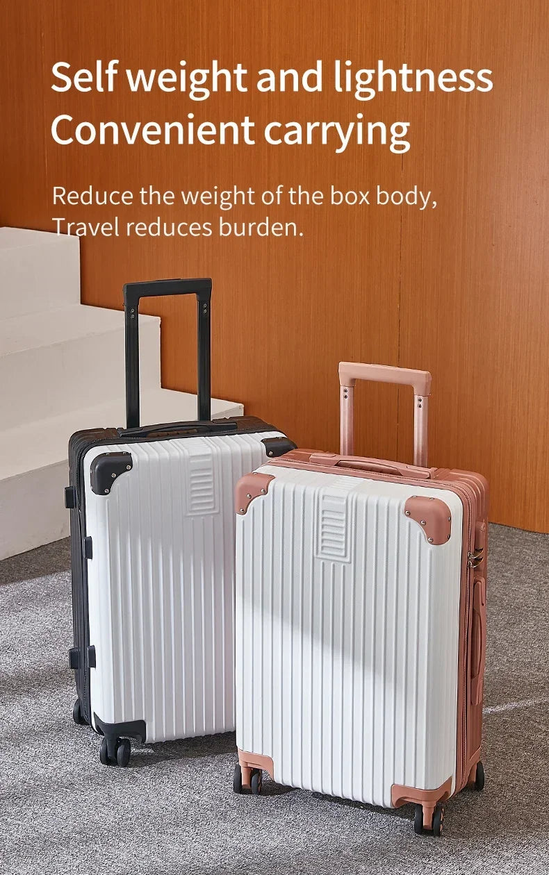100% Aluminum Magnesium Alloy Travel Luggage – Trolley Carry-On & Checked Luggage 20", 22", 24", 26", 28" with Cup Holder