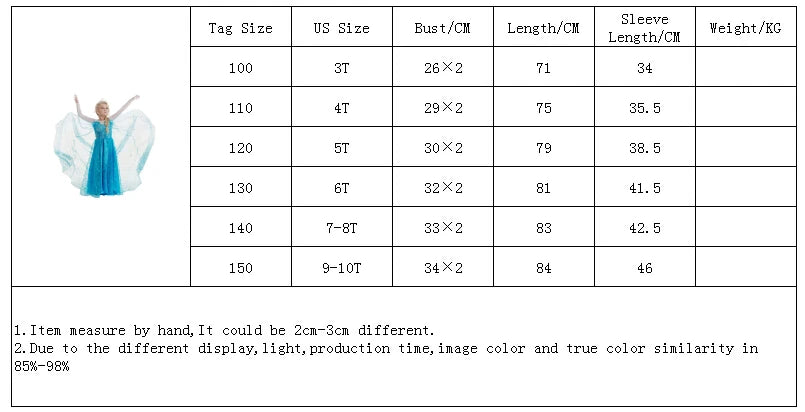 Girls Elsa Princess Dress – Frozen Snow Queen Costume for Kids 2025 Carnival & Party