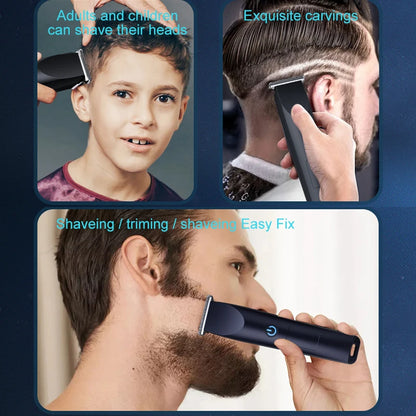 Small Hair Clipper for Home Use – USB Rechargeable, Portable with Replaceable Nozzle