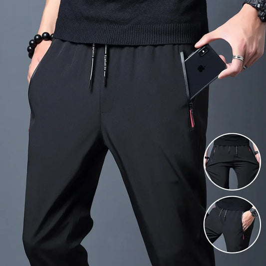 Men’s Casual Pants – Slim Fit Jogger Trousers with Elastic Waist S-3XL