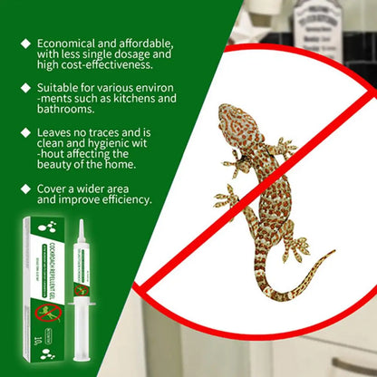 Gecko Repeller Outdoor Reptile Prevention Gel | Natural Lizard Repellent Fast-Acting Gecko Bait for Home, Lawn & Porch