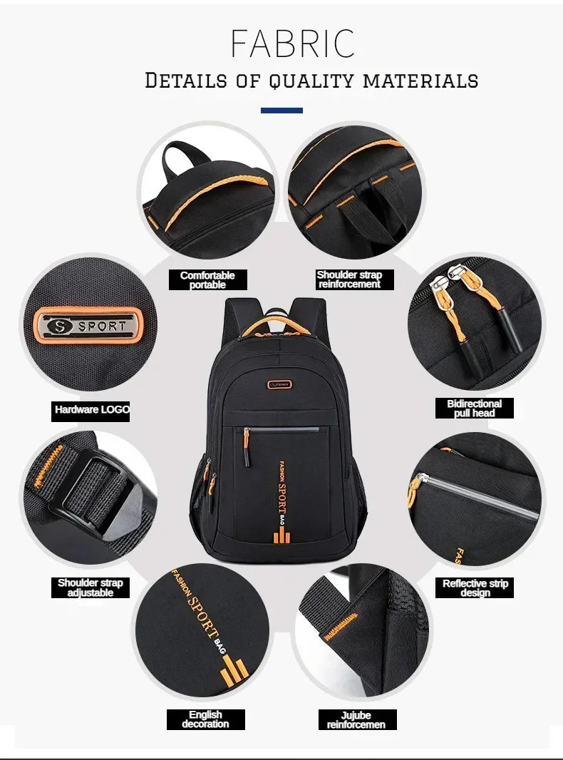Men’s Oxford Business Backpack – Waterproof Laptop Bag, Leisure Travel & High School Student Bag