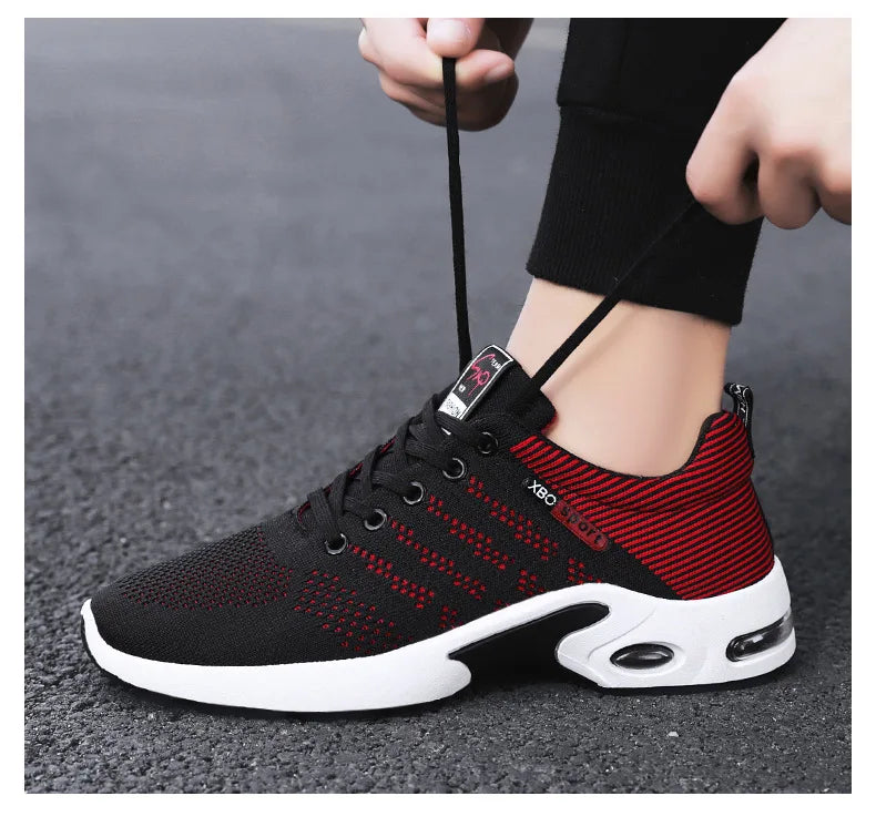 Men’s 2025 Trend Breathable Lace-Up Running Shoes – Lightweight Casual Sports Shoes