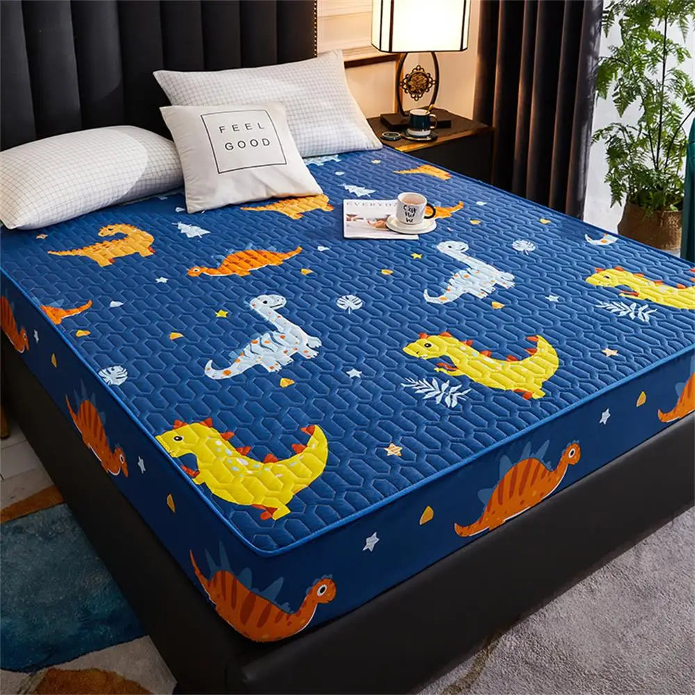 Waterproof Thicken Mattress Pad Protector | Skin-Friendly Durable Fitted Sheet Bed Cover | Latex Mat Cover 150x200 / 160x200 / 180x200