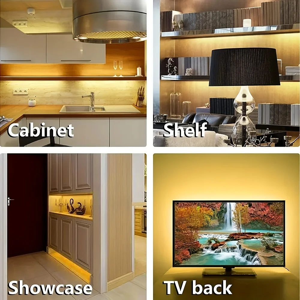 LED Strip Light with Motion Sensor – USB Powered Dimmable Lighting