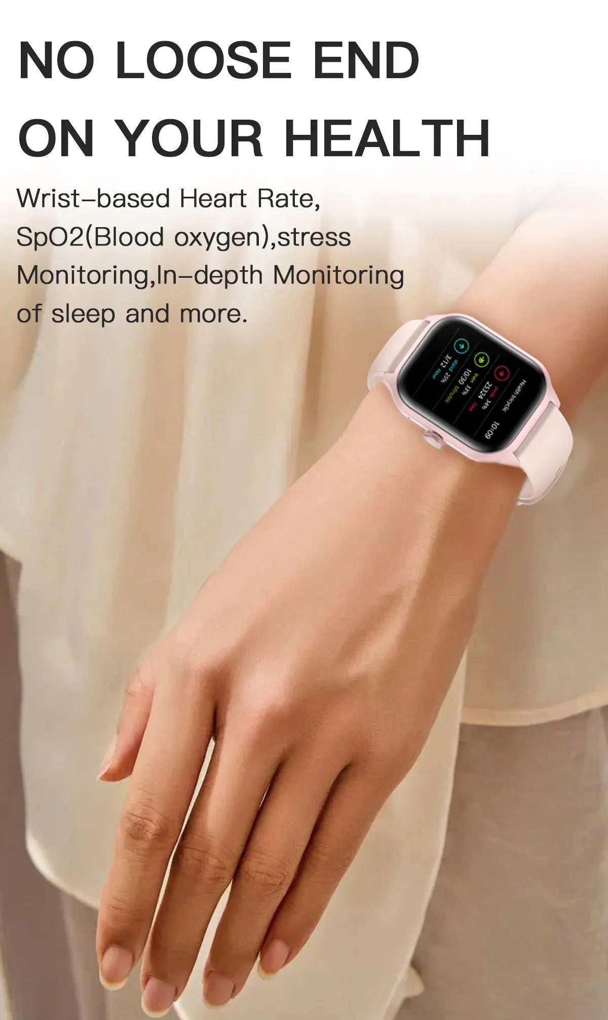 Smart Watch 2025 – Bluetooth Calling, Fitness Tracker & Music Control for Android & iOS