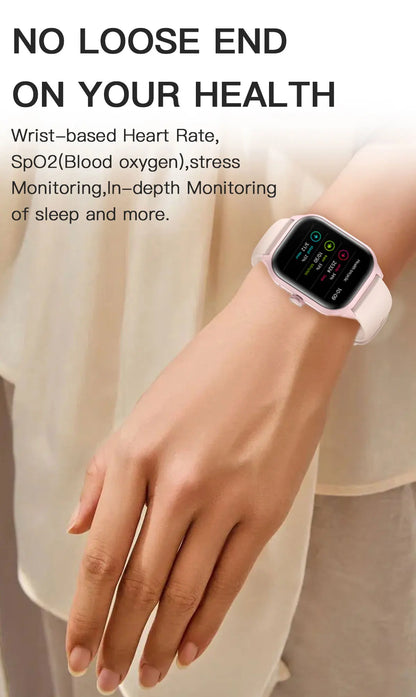 Smart Watch 2025 – Bluetooth Calling, Fitness Tracker & Music Control for Android & iOS