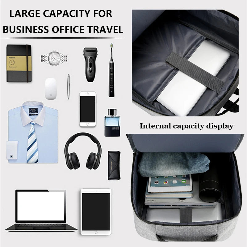 Waterproof Business Backpack for Men – USB Charging 15.6” Laptop Bag, Large Capacity School & Travel Backpack