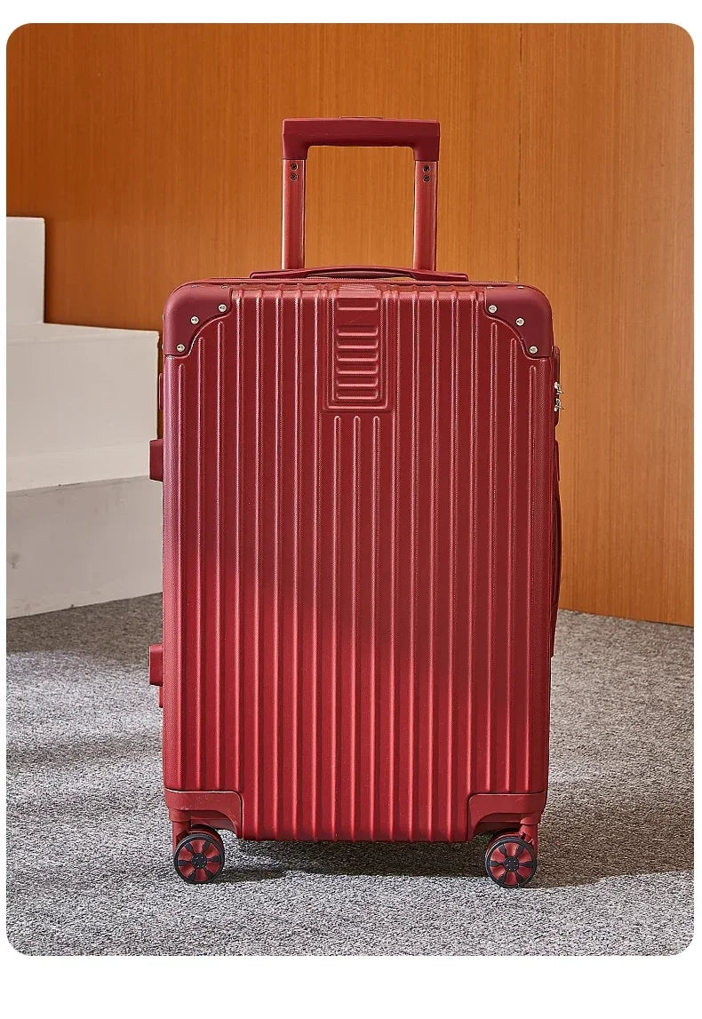 100% Aluminum Magnesium Alloy Travel Luggage – Trolley Carry-On & Checked Luggage 20", 22", 24", 26", 28" with Cup Holder