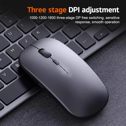 Portable Wireless Mouse Bluetooth 2.4GHz Dual Mode | Silent Ergonomic Mouse for Laptop, PC & MacBook